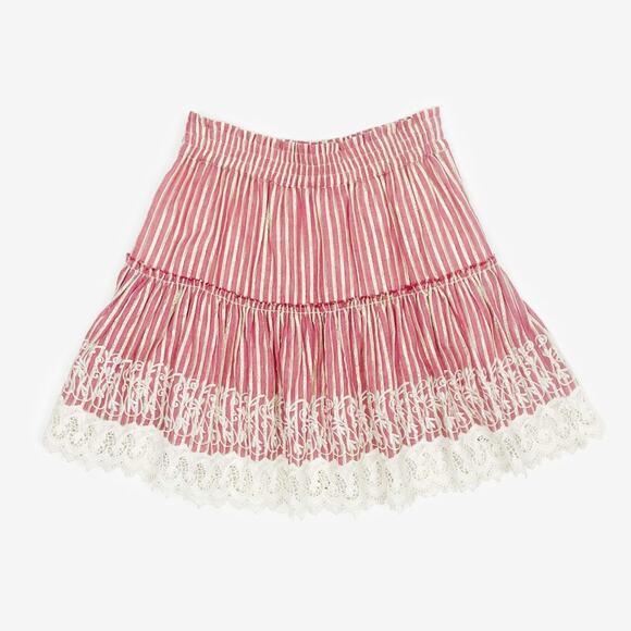 NWOT MISA Los Angeles Silvia Mini Skirt Size XS Striped Cotton Blend Soft Girl - Picture 4 of 14